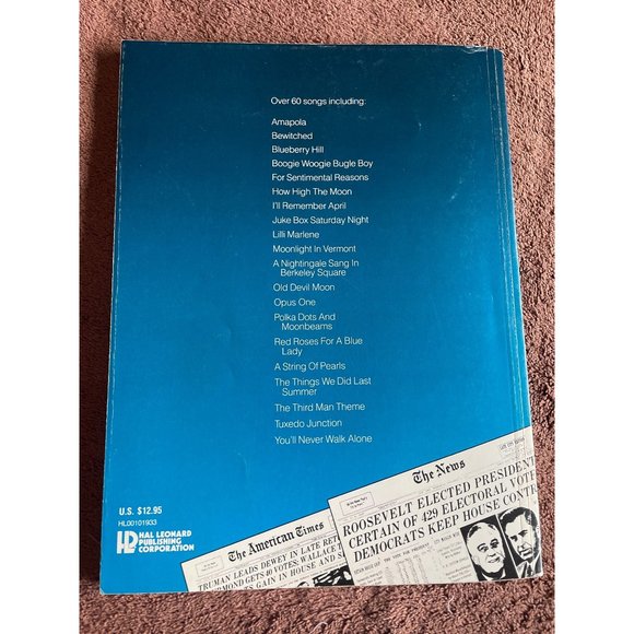 Songs of the 40s Sheet Music Book E-Z Play Beginner Organ Piano Keyboards Guitar - Picture 5 of 5